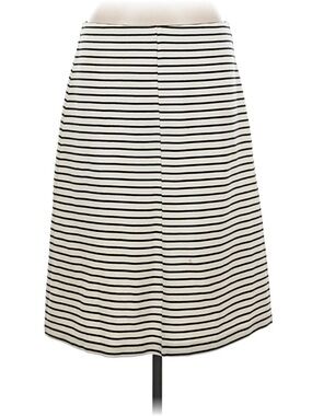Classic Black & White Striped A-Line Skirt